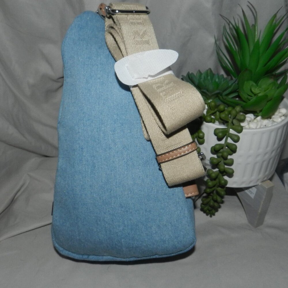 True Religion Stitched Horseshoe Sling Bag light Blue NWT! - Picture 6 of 16